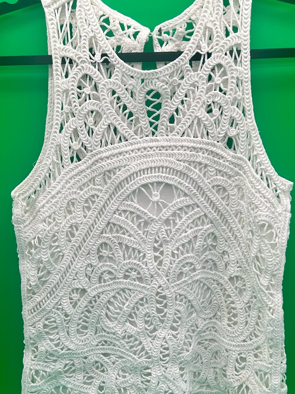Source Unknown White Crochet Tank Top - Women's Sleeveless Knit